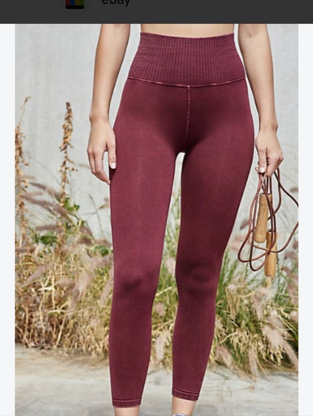 FREE PEOPLE MOVEMENT GOOD KARMA HIGH-RISE 7/8 LEGGINGS REDWOOD M/L LIKE NEW